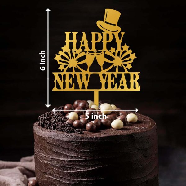 Happy New Year Acrylic Cake topper