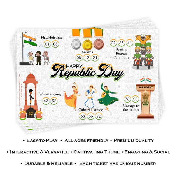 Republic Day Theme Tambola Tickets