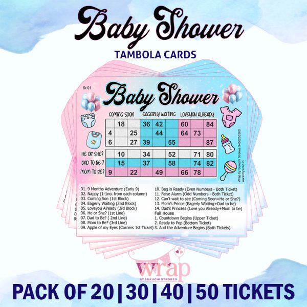 Baby Shower Tambola Tickets