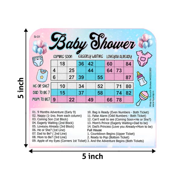 Baby Shower Tambola Tickets