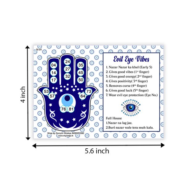 Evil Eye Tambola Tickets | Buri Nazar Theme Adult Astrology | Nazar Battu Kitty Party Housie Games - Image 2