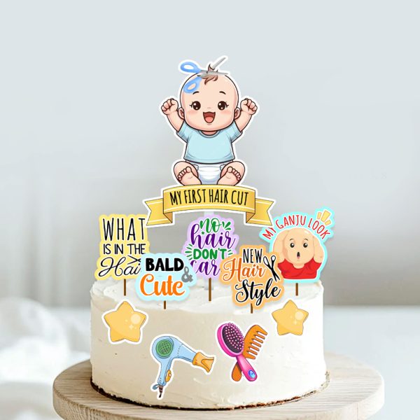 First Haircut Cake Topper