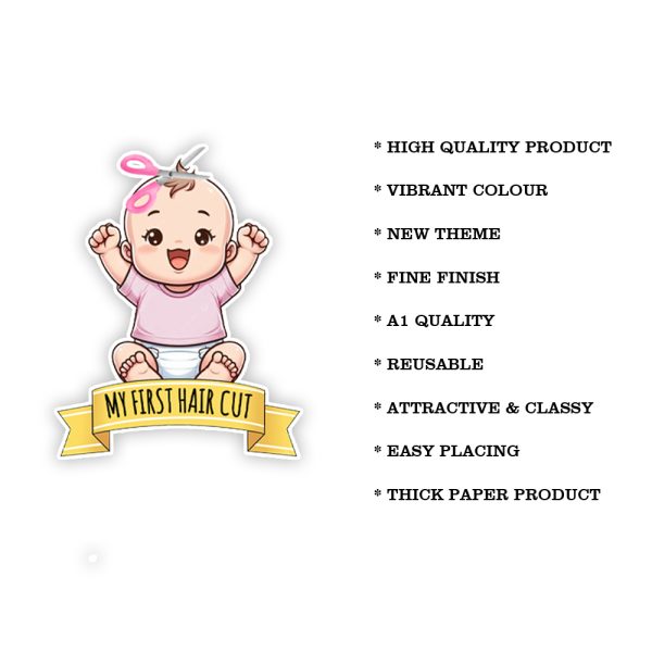 Mundan Cake Topper Set | Cake Decoration Item For Baby Girl First Haircut Ceremony - Image 5