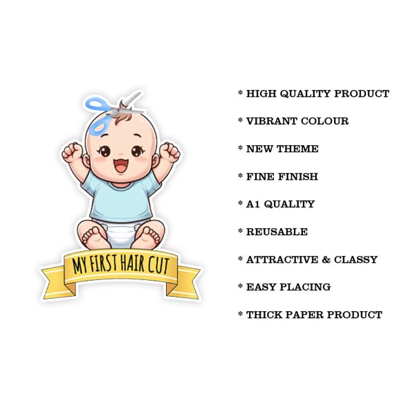 Mundan Cake Topper Set | Cake Decoration Item For Baby Boy First Haircut Ceremony - Image 5