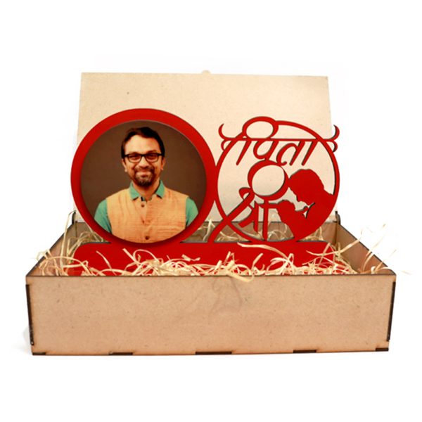 Customized Photo Frame Table Top With Wooden Box | Best Gift for Fathers | Father's Day Gift Item - Image 5