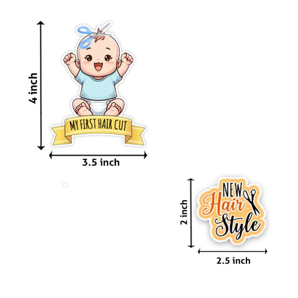 Mundan Cake Topper Set | Cake Decoration Item For Baby Boy First Haircut Ceremony - Image 2