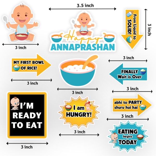 Annaprashan Theme Cake Topper | First Rice Ceremony Cake Decoration Set For Baby boy - Image 2
