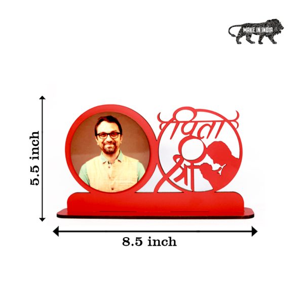 Customized Photo Frame Table Top With Wooden Box | Best Gift for Fathers | Father's Day Gift Item - Image 2