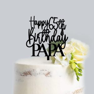 Happy 65th Birthday Papa Cake Topper