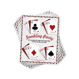 Casino Theme Tambola Tickets | Gambling Cards Game