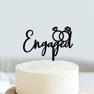 Engaged Cake Topper