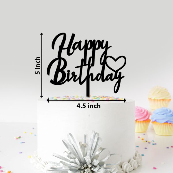 Happy Birthday Cake Topper | Acrylic Tag For Birthday Cake Decoration - Image 2