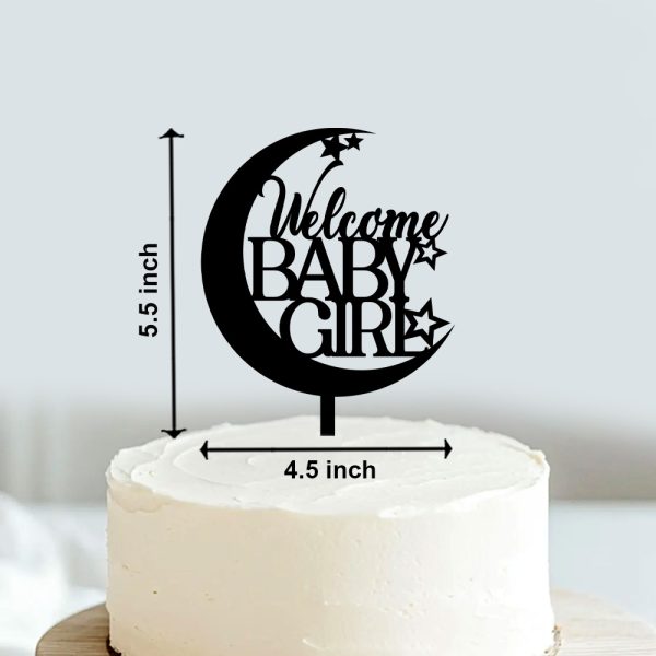 Welcome Baby Cake Topper | Newborn Baby Home Coming Acrylic Cake Decoration - Image 2