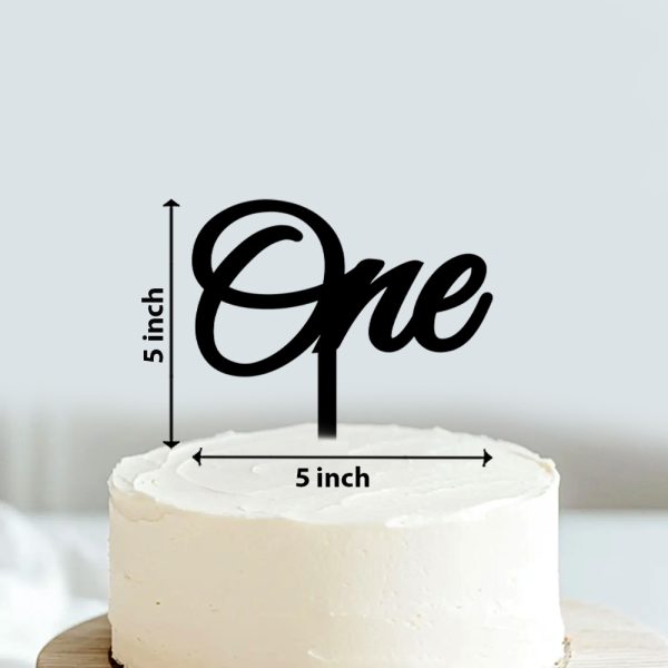 One Cake Topper | First Birthday Cake Decoration Item For Baby Girls & Boys 1st Year Celebration - Image 2