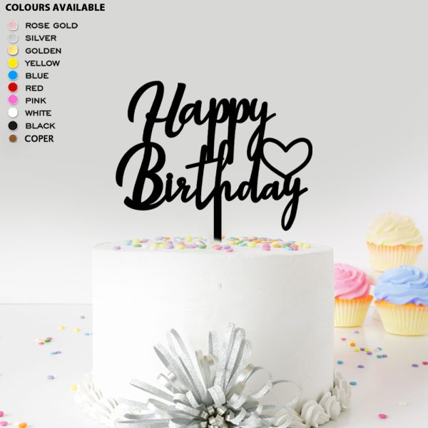 Happy Birthday Cake Topper | Acrylic Tag For Birthday Cake Decoration - Image 3