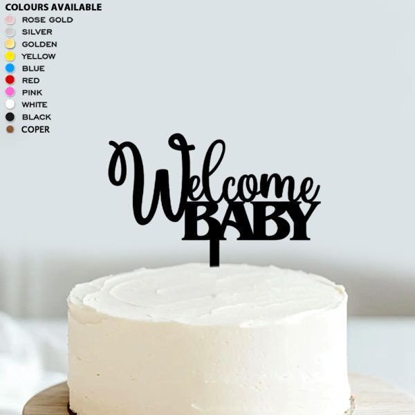 Welcome Baby Cake Topper