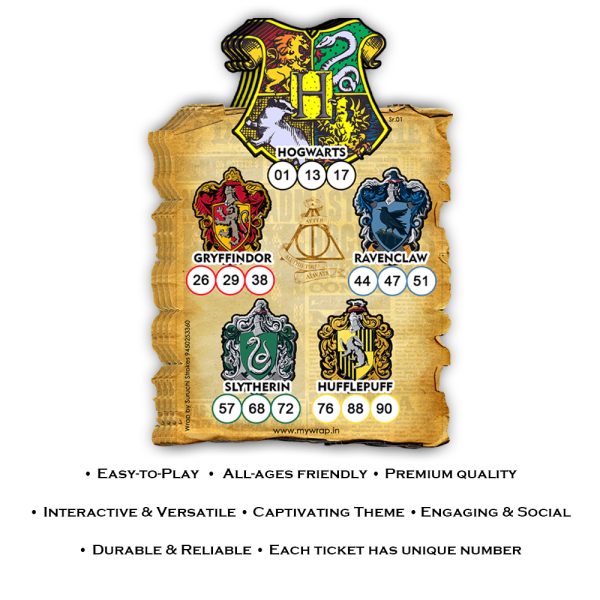 Harry Potter Theme Tambola Ticket | Housie Game Bingo Cards For Kids Birthday - Image 3