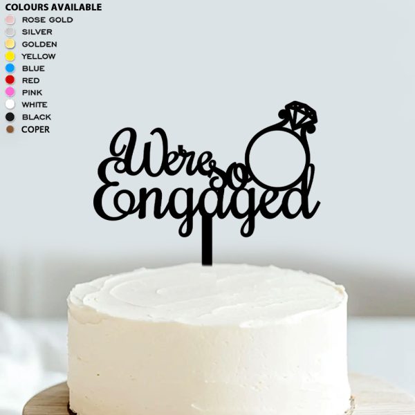 Engaged Cake Topper