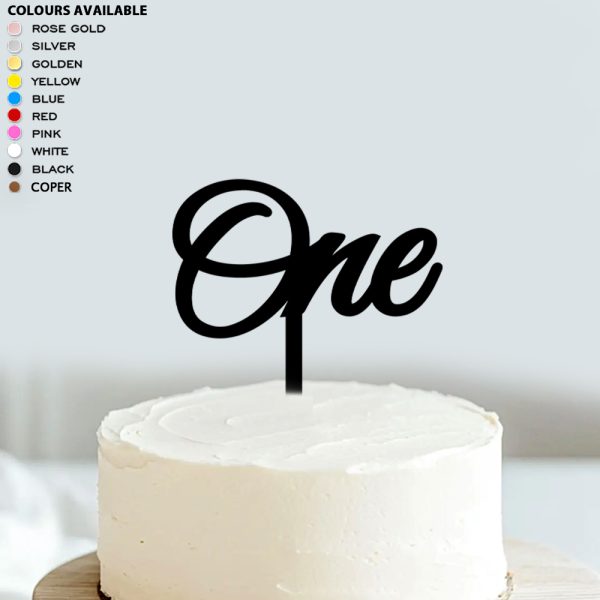 One Cake Topper | First Birthday Cake Decoration Item For Baby Girls & Boys 1st Year Celebration - Image 3