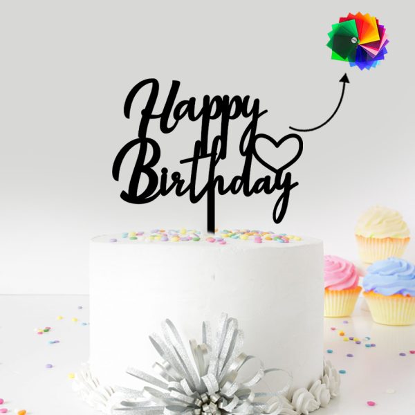 Happy Birthday Cake Topper | Acrylic Tag For Birthday Cake Decoration - Image 4