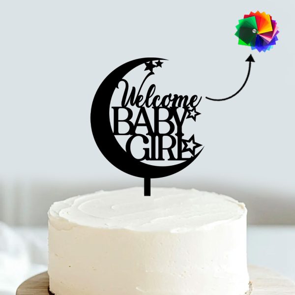 Welcome Baby Cake Topper | Newborn Baby Home Coming Acrylic Cake Decoration - Image 4