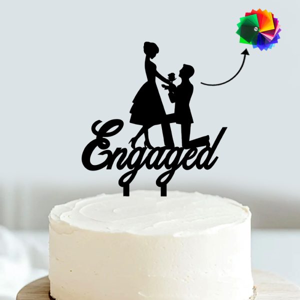 Engagement Cake Topper