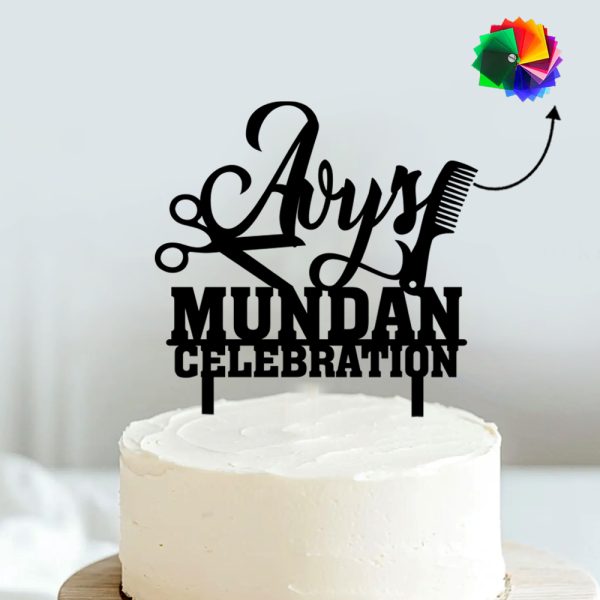 Mundan Ceremony Theme Cake Topper | Acrylic Cake Decoration Item For First Haircut Ceremony - Image 4