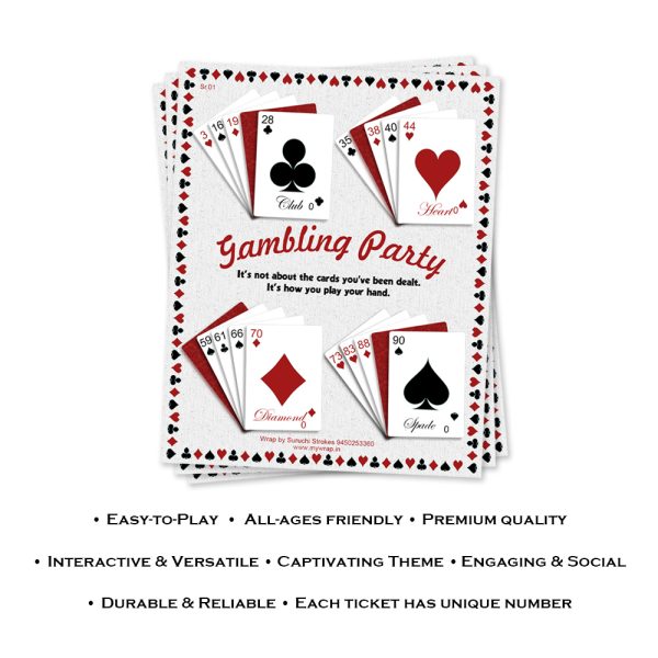 Casino Theme Tambola Tickets | Gambling Cards Game - Image 3