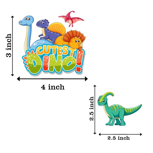 Dinosaur Theme Cake Topper Set | Birthday Cake Decoration | Party Supplies Item For Kids Party - Image 2