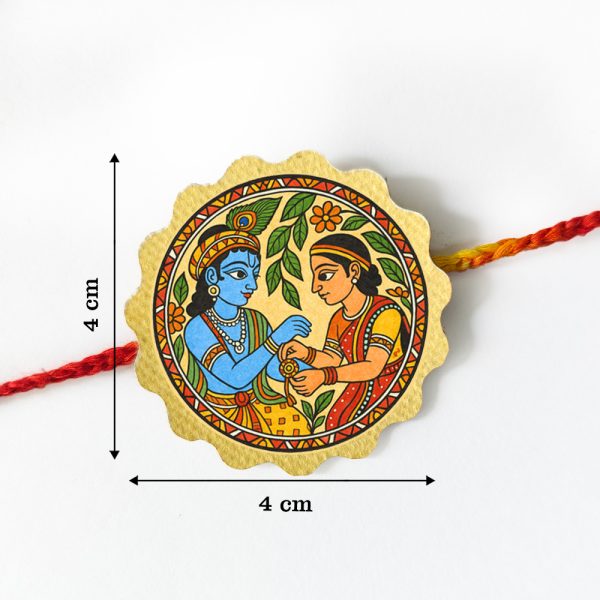 Handmade Canvas Rakhi |Rakshabandhan Handcrafted Eco-friendly Rakhi for Brother | Bhabhi | Sister - Image 2
