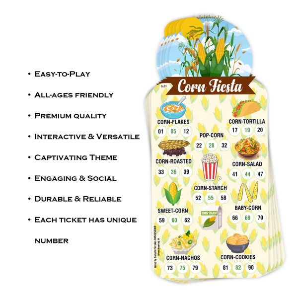 Kitty Party Tambola Ticket | Maize Corn Fiesta Housie Game - Image 3