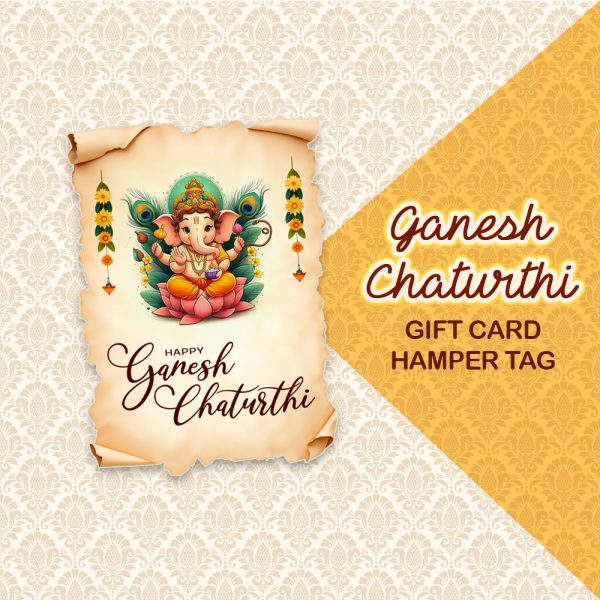 Thank You Tag Theme Lord Ganesha Teej Festival Birthday Anniversary Wedding Party | Return Gift Tag - Image 3