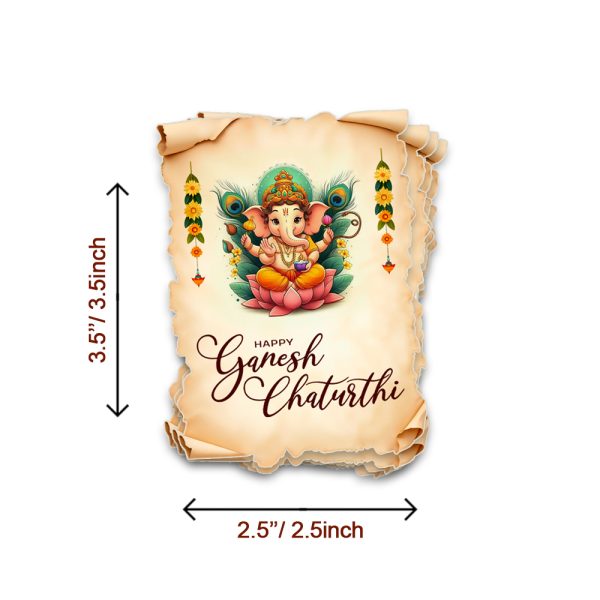 Thank You Tag Theme Lord Ganesha Teej Festival Birthday Anniversary Wedding Party | Return Gift Tag - Image 2