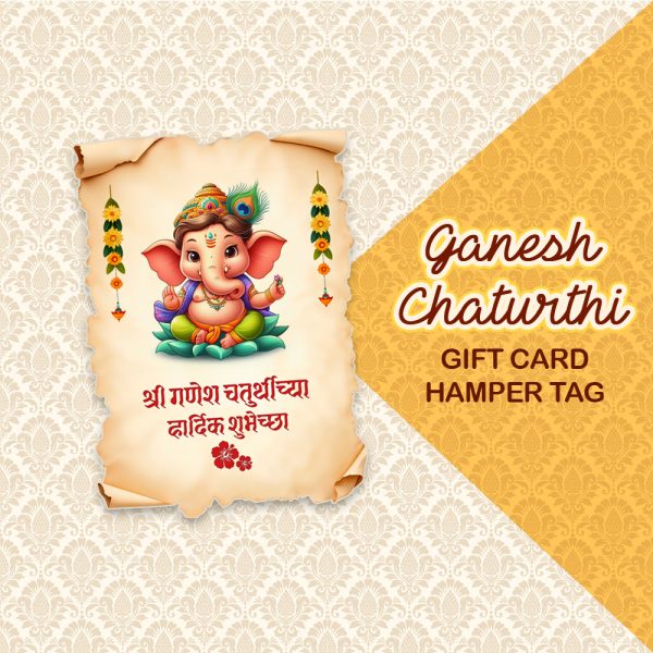 Thank You Tag Theme Lord Ganesha Teej Festival Birthday Anniversary Wedding Party | Return Gift Tag - Image 4