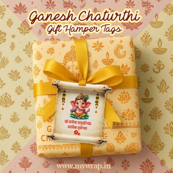 Thank You Tag Theme Lord Ganesha Teej Festival Birthday Anniversary Wedding Party | Return Gift Tag - Image 7