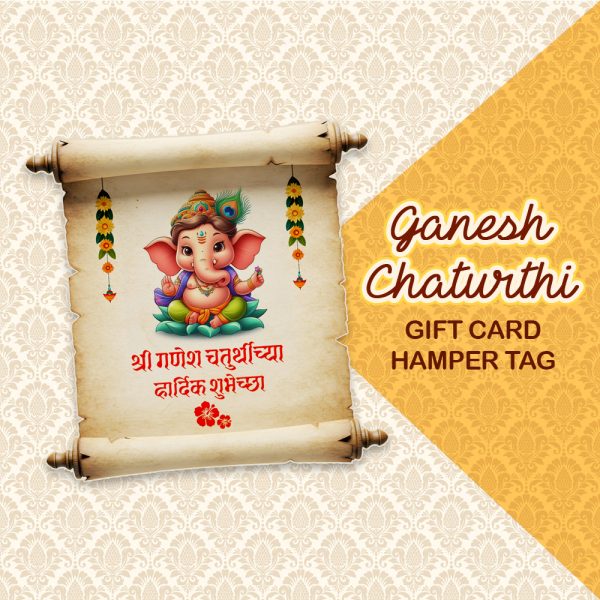 Thank You Tag Theme Lord Ganesha Teej Festival Birthday Anniversary Wedding Party | Return Gift Tag - Image 6