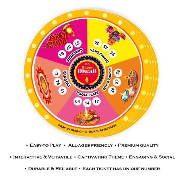 Diwali Theme Tambola Ticket | Ganesh Lakshmi Festival | Deepawali Party Game - Image 3