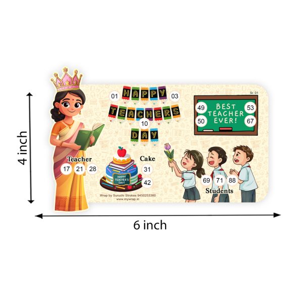 Teachers Day Designer Tambola Ticket | Housie Game for School Event| Kitty Party - Image 2