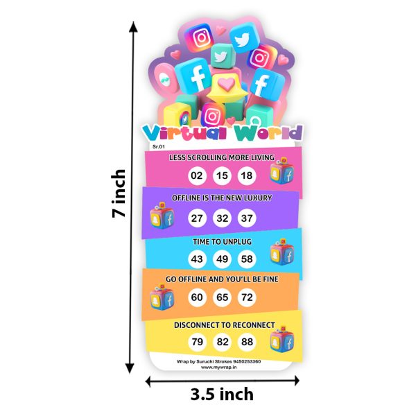 Social Media Theme Tambola Ticket | Social Platform Game for Kitty Party - Image 3
