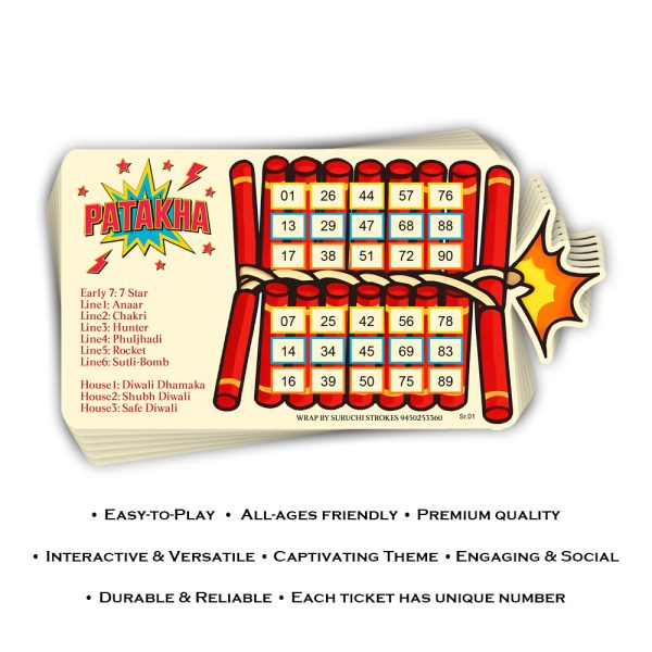 Diwali 2025 Tambola Ticket | Patakha Theme Deepawali Festival Game - Image 3