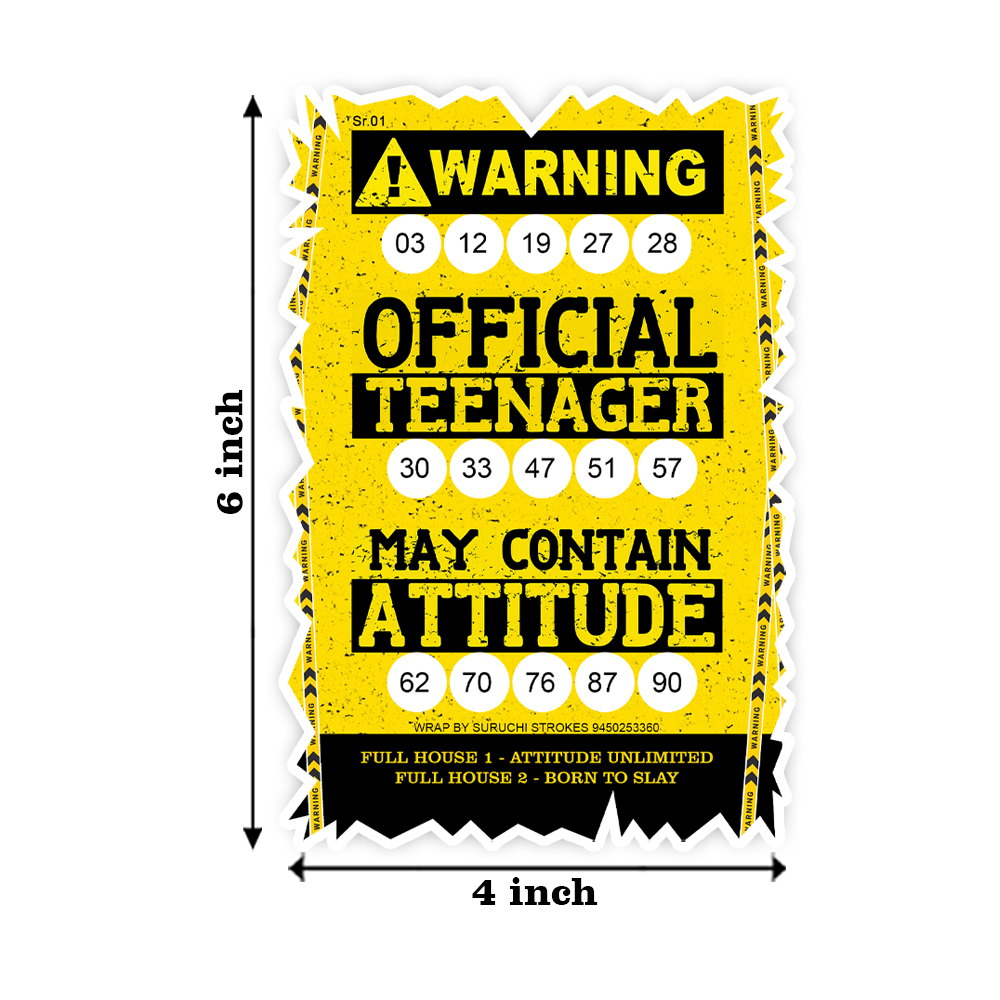 Birthday Theme Tambola Ticket | Friend Teenager Party | Friendship Housie Game - Image 2