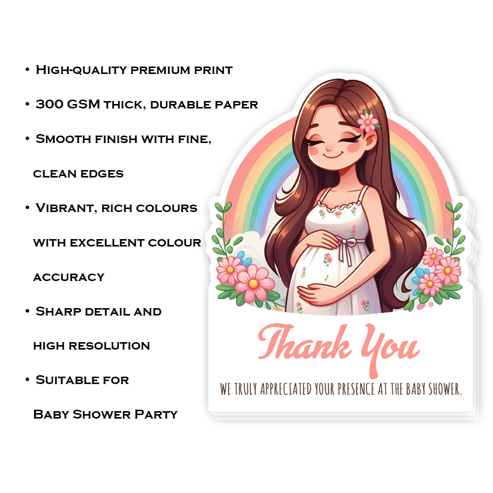 Baby Shower ThankYou Tag | Return Gift Card | Coming Soon Welcome Party - Image 4