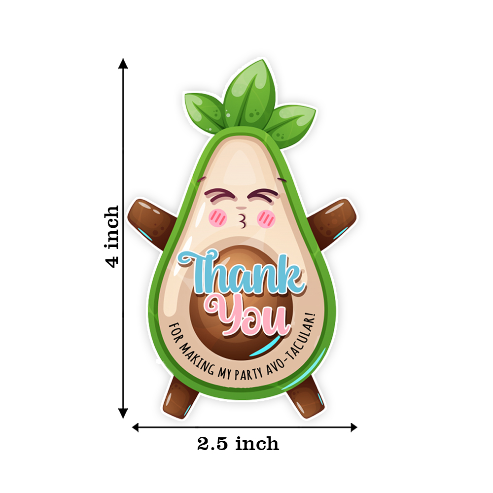 Baby Shower ThankYou Tag | Avocado Theme Return Gift Card for Welcome Baby Party - Image 3