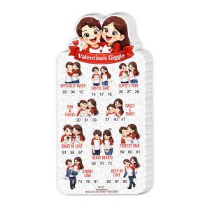 Valentine Tambola Ticket | Love Romantic Giggle Theme for Couple Housie Game