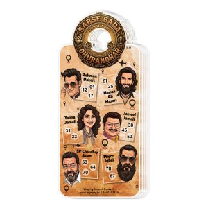 Bollywood Tambola Ticket | Dhurandhar Theme | Filmy Retro Funny Housie Party Game