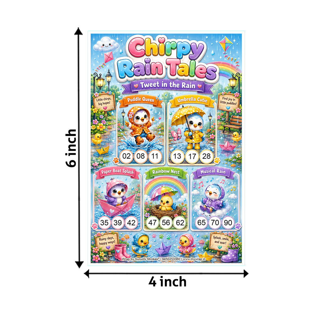 Monsoon Tambola Ticket | Birthday Theme Kitty Party Housie Game - Image 2