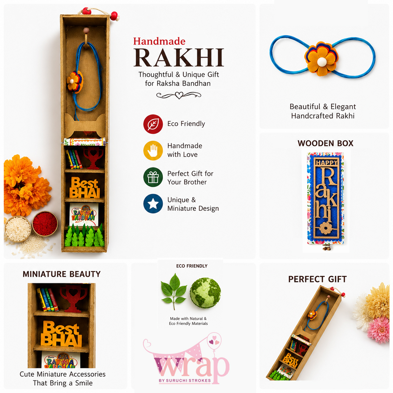 Handmade Eco-Friendly Rakhi for Brother | Raksha Bandhan Gift for Bhai - Image 4