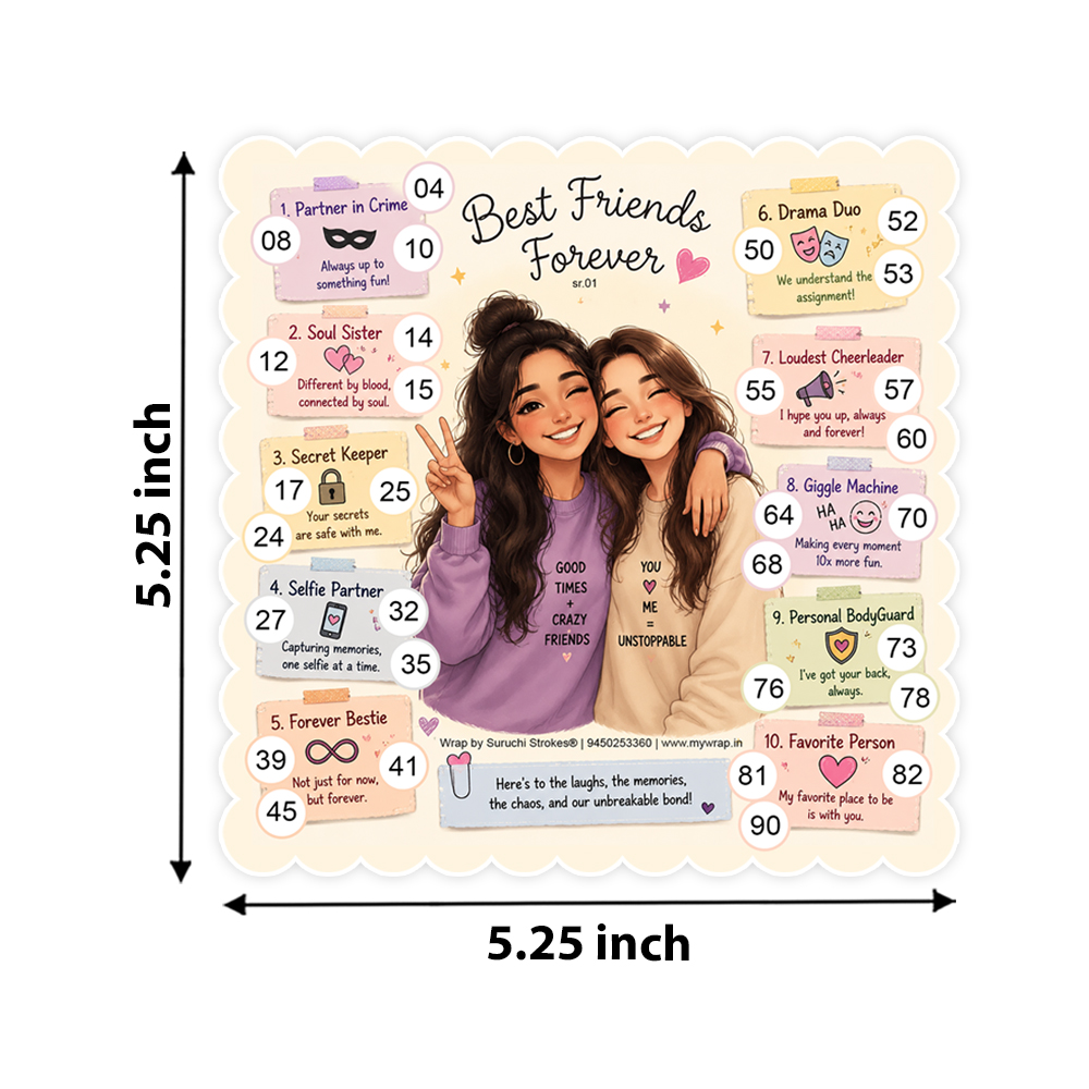 Friendship Tambola Tickets | Best Friend Forever Theme Party Game - Image 2